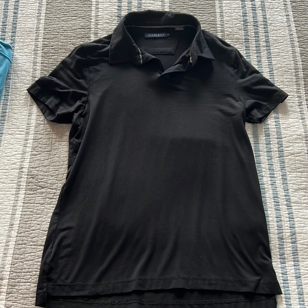Stone Rose Black Polo